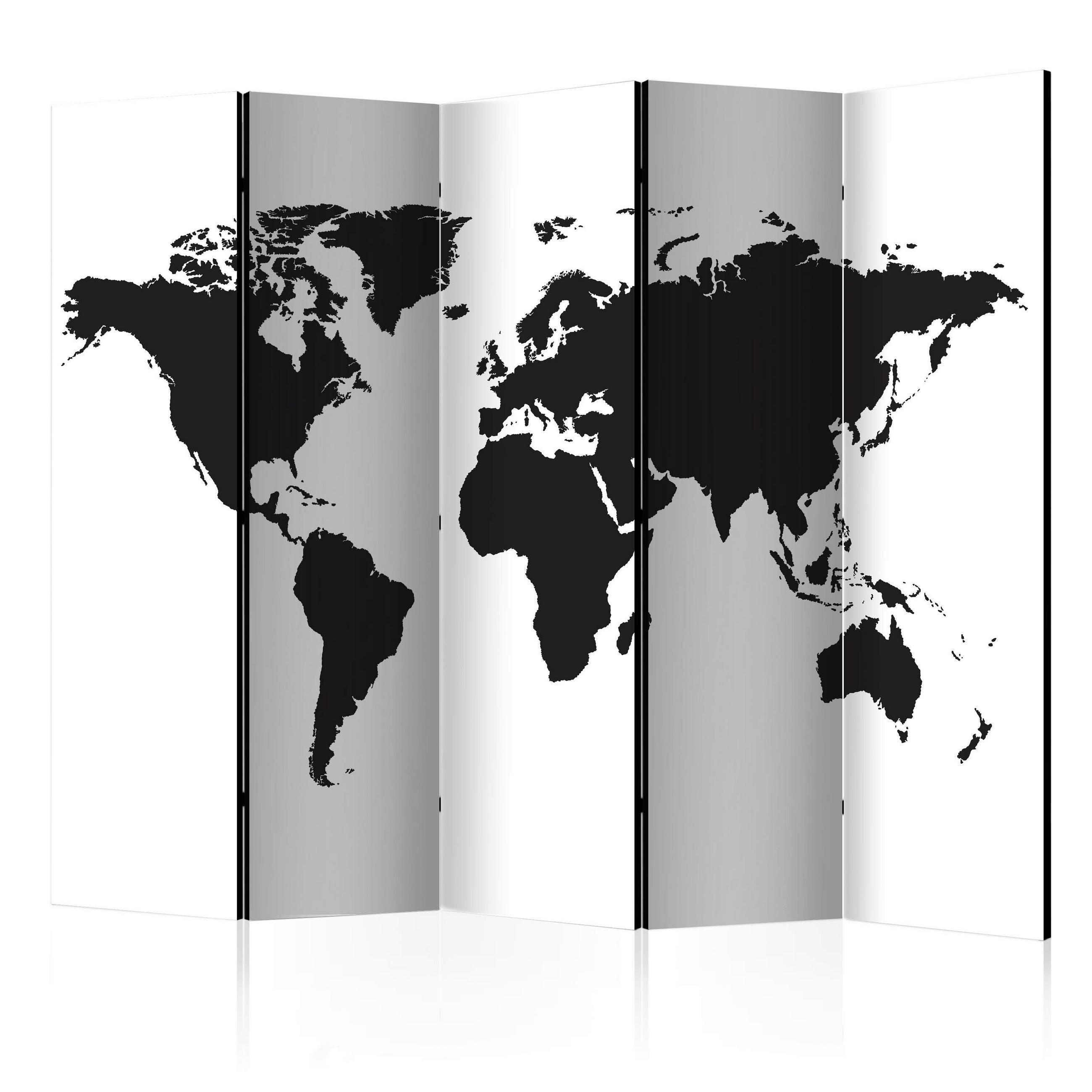 artgeist Paravent Schwarz, Weiß 225x172x3 cm