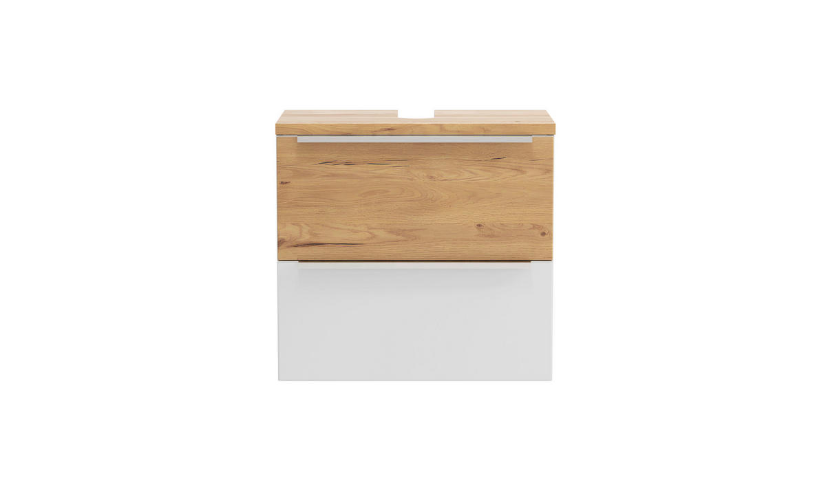 WASCHBECKENUNTERSCHRANK 60/54/35 cm  - Wildeiche/Edelstahlfarben, Trend, Holzwerkstoff/Metall (60/54/35cm) - Held