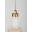 LED-HÄNGELEUCHTE Musica 13/180 cm  - Bernsteinfarben/Grau, LIFESTYLE, Glas/Metall (13/180cm) - Novel