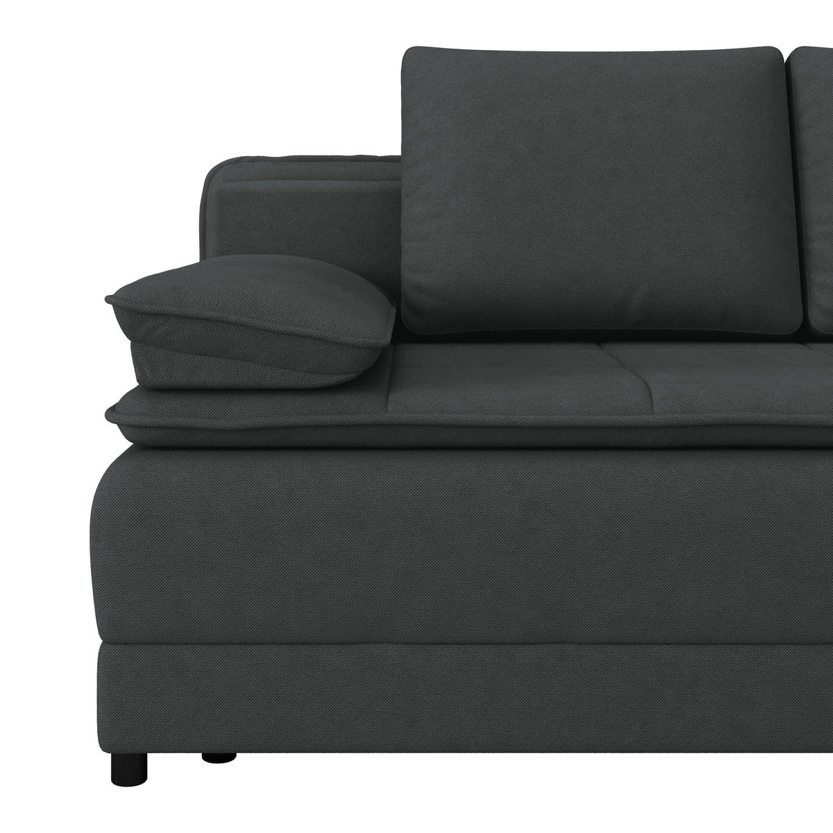 SCHLAFSOFA in Webstoff Graphitfarben  - Schwarz/Graphitfarben, Modern, Kunststoff/Textil (202/73-92/105cm) - MID.YOU