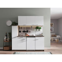 KÜCHENBLOCK 180 cm   in Weiß  - Eichefarben/Alufarben, Basics, Holzwerkstoff/Kunststoff (180cm) - Respekta