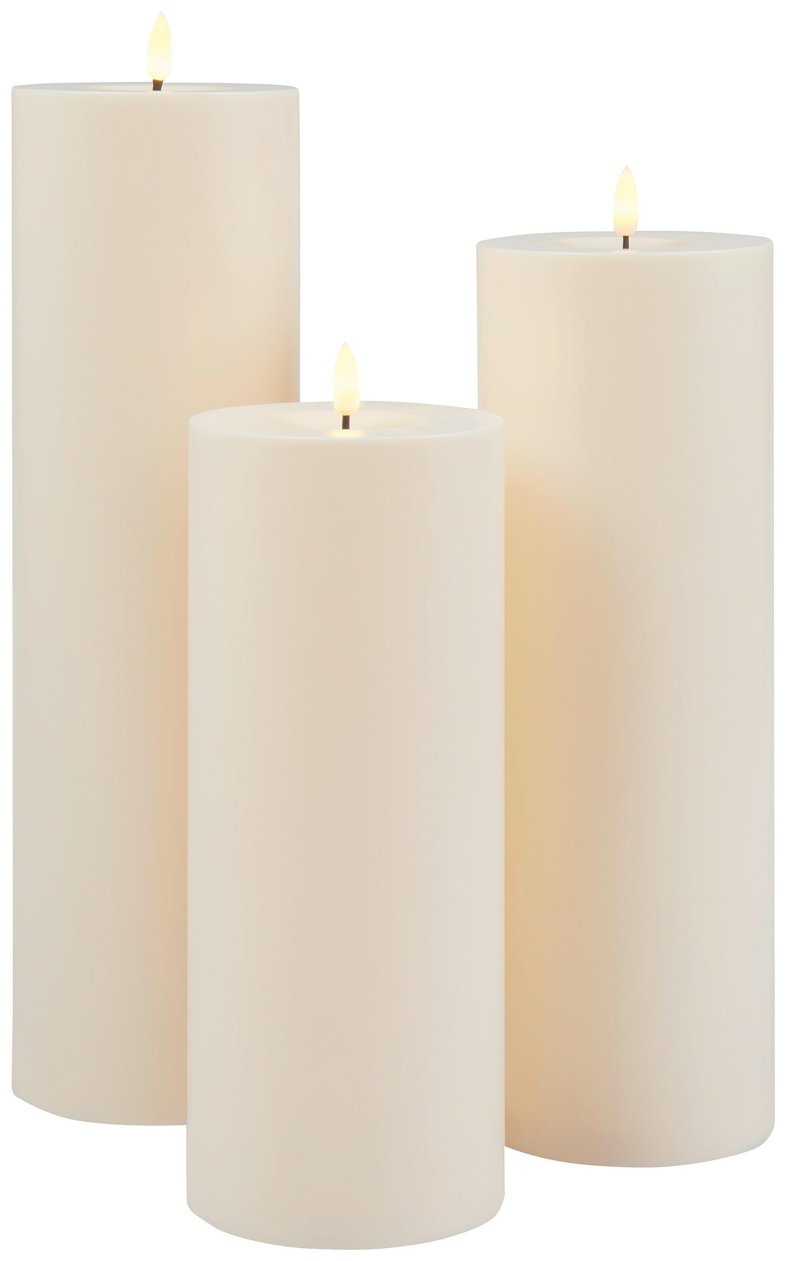 LED-KERZE 10/37,5 cm  - Creme, Basics, Kunststoff (10/37,5cm) - Ambia Home