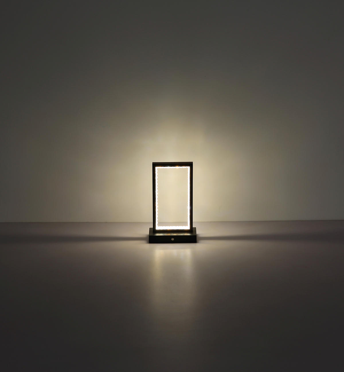 AKKU-TISCHLEUCHTE 14/7,5/23 cm  - Klar/Schwarz, Design, Kunststoff/Metall (14/7,5/23cm) - Globo