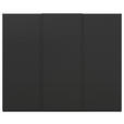 SCHWEBETÜRENSCHRANK 301/223/68 cm 3-türig Schwarz  - Schwarz, KONVENTIONELL, Holzwerkstoff/Metall (301/223/68cm) - Novel
