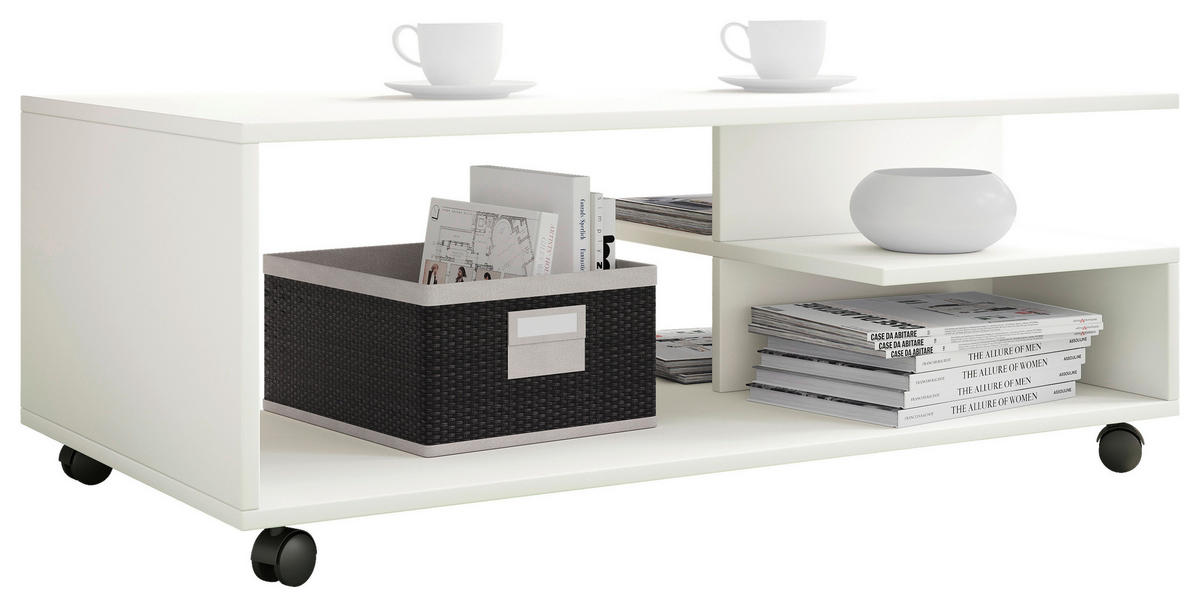 COUCHTISCH in Holzwerkstoff 100/50/40 cm  - Weiss, Design, Holzwerkstoff/Kunststoff (100/50/40cm) - MID.YOU