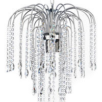 KRISTALL-HÄNGELEUCHTE 40/110/40 cm   - Chromfarben, KONVENTIONELL, Glas/Metall (40/110/40cm)