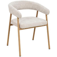 ARMLEHNSTUHL   Chenille  Eichefarben, Beige  - Eichefarben/Beige, MODERN, Holz/Textil (56cm) - Livetastic