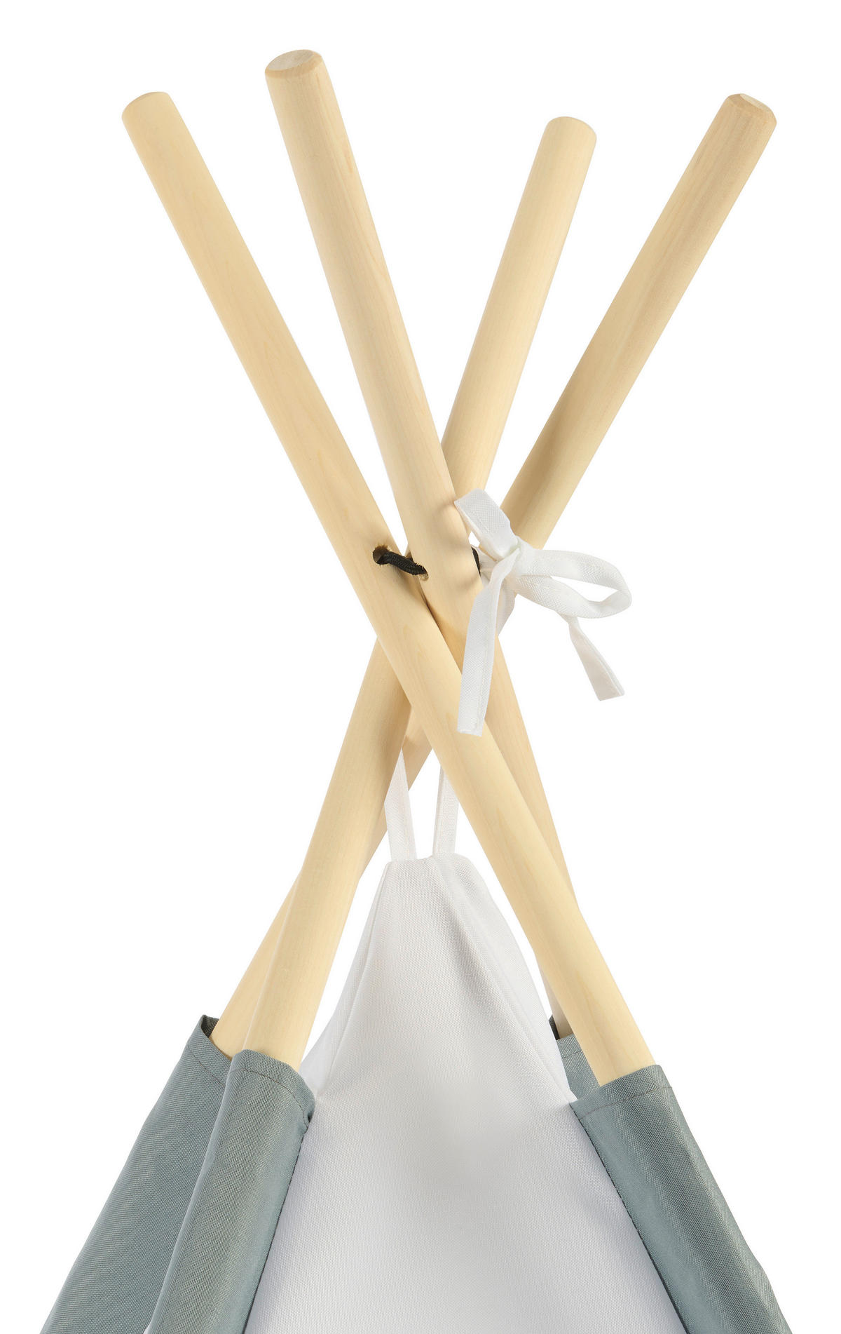 SPIELZELT - Hellgrau/Weiß, Basics, Holz/Textil (120/150/120cm) - My Baby Lou