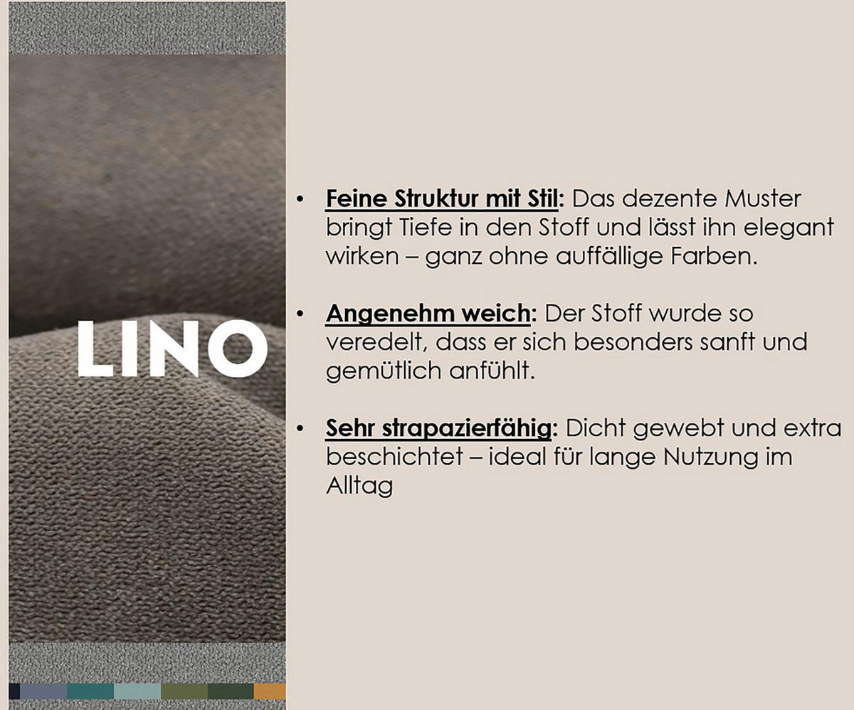 ECKSOFA in Struktur Mintgrau  - Mintgrau/Schwarz, Modern, Kunststoff/Textil (265/164cm) - Trendmanufaktur