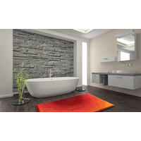 BADTEPPICH Sunshine Orange 70/120 cm  - Orange, Basics, Kunststoff/Textil (70/120cm) - Grund