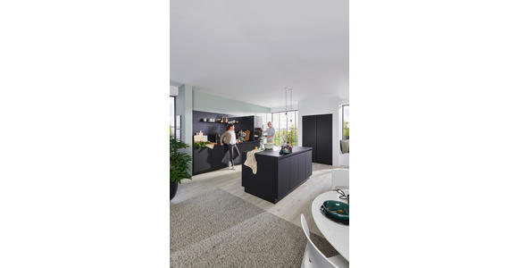 EINBAUKÜCHE - Eichefarben/Schwarz, Design, Holzwerkstoff - Dieter Knoll