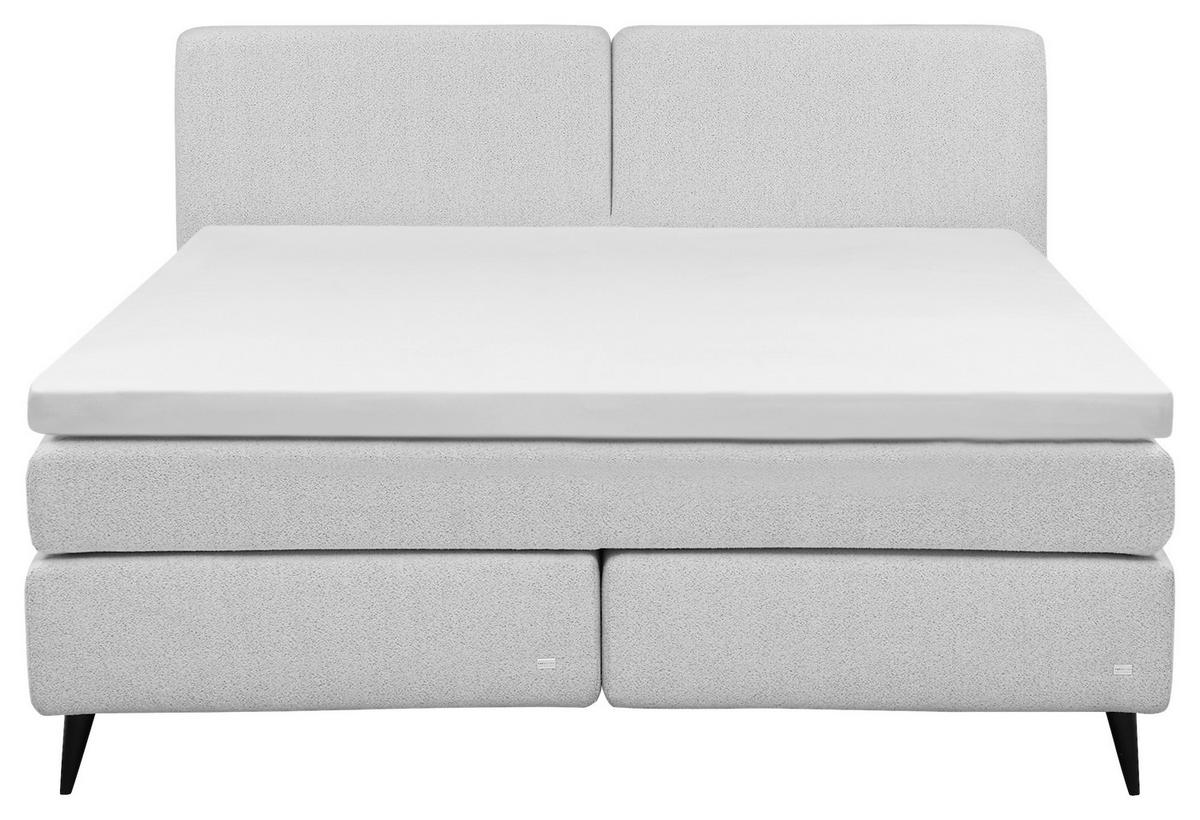 BOXSPRINGBETT 180/200 cm  in Creme, Hellgrau  - Creme/Hellgrau, Design, Holzwerkstoff/Kunststoff (180/200cm) - RUF Betten