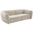 BIGSOFA Chenille Creme  - Creme/Schwarz, KONVENTIONELL, Kunststoff/Textil (290/86/121cm) - Cantus
