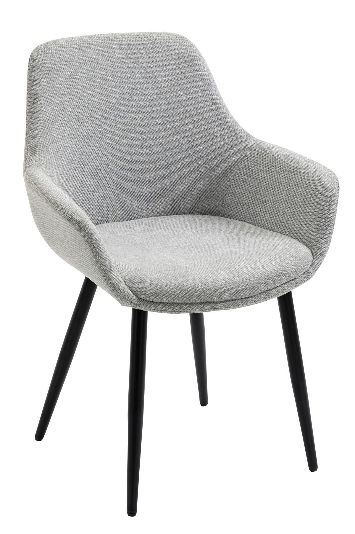 TISCHGRUPPE Hellgrau, Cognac  - Cognac/Hellgrau, MODERN, Holz/Textil (160/85/77cm) - Livetastic