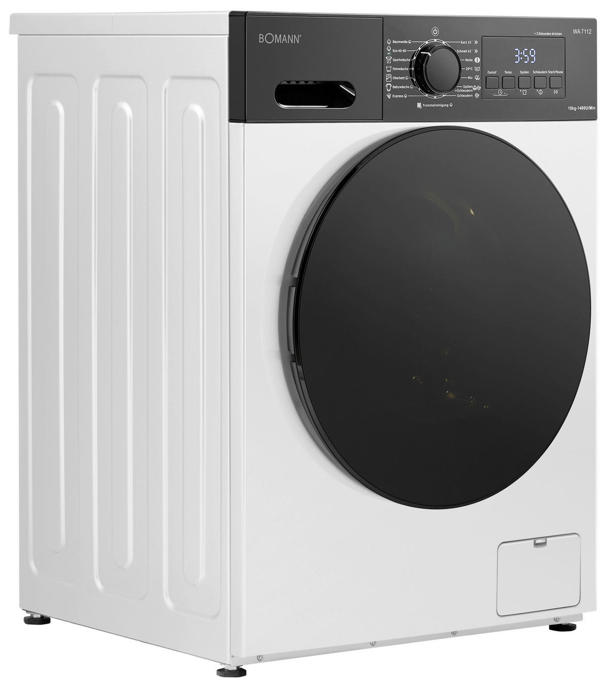 WASCHMASCHINE WA 7112  - Weiß, Trend, Metall (59,5/85,0/60,0cm) - Bomann
