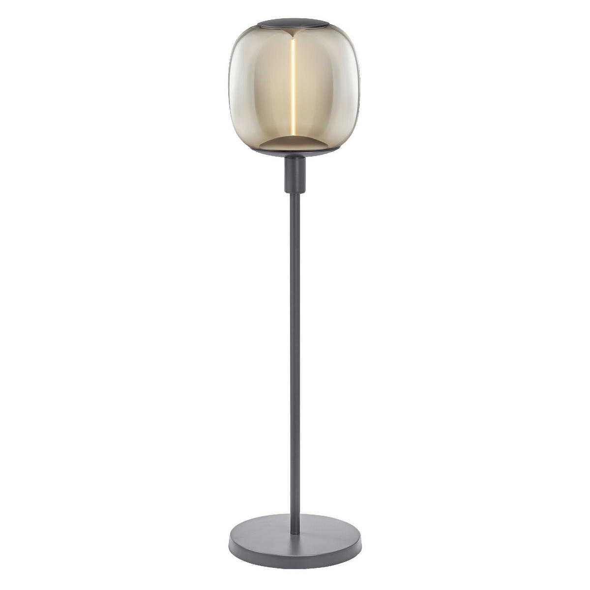 TISCHLEUCHTE 26/78 cm   - Dunkelgrau, Basics, Metall (26/78cm) - Osram