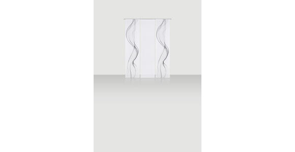 FLÄCHENVORHANG in Grau, Weiß halbtransparent  - Weiß/Grau, Design, Textil (60/245cm) - Novel