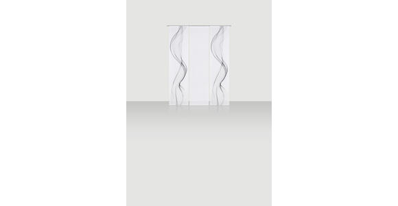 FLÄCHENVORHANG in Grau, Weiß halbtransparent - Weiß/Grau, Design, Textil (60/245cm) - Novel