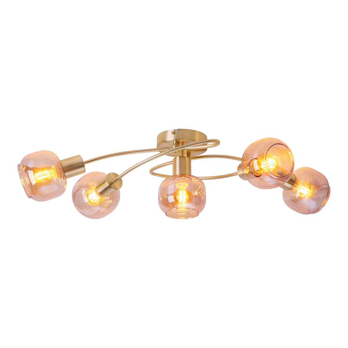 LED-DECKENLEUCHTE 36/21 cm   - Messingfarben, Design, Glas/Metall (36/21cm) - Näve