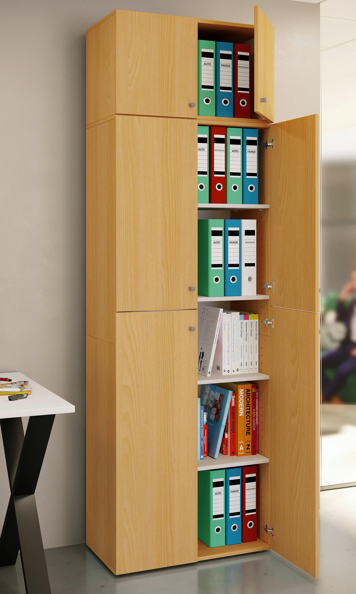 AKTENSCHRANK 70/223/39 cm  - Buchefarben, Modern, Holzwerkstoff (70/223/39cm) - MID.YOU