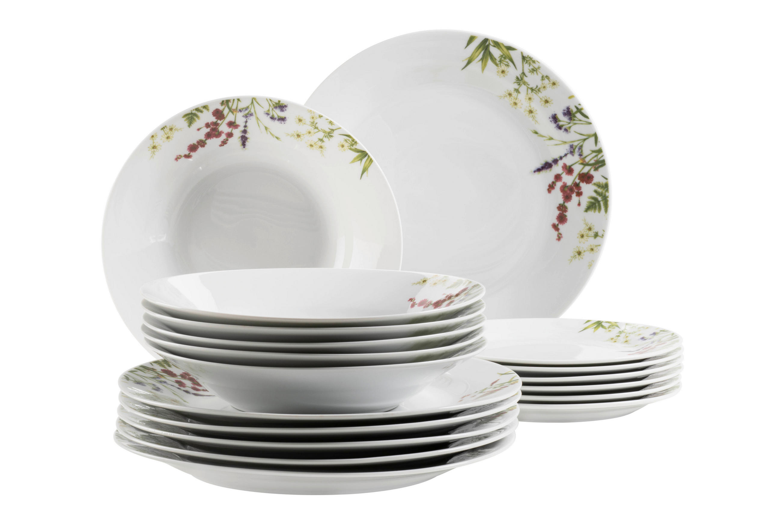 TAFELSERVICE 18-teilig  - Weiss, Basics, Keramik - Mäser