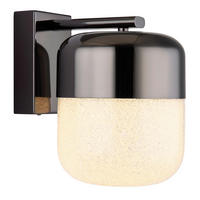 LED-WANDLEUCHTE - Klar/Graphitfarben, Design, Glas/Metall (15/21/19cm) - Globo