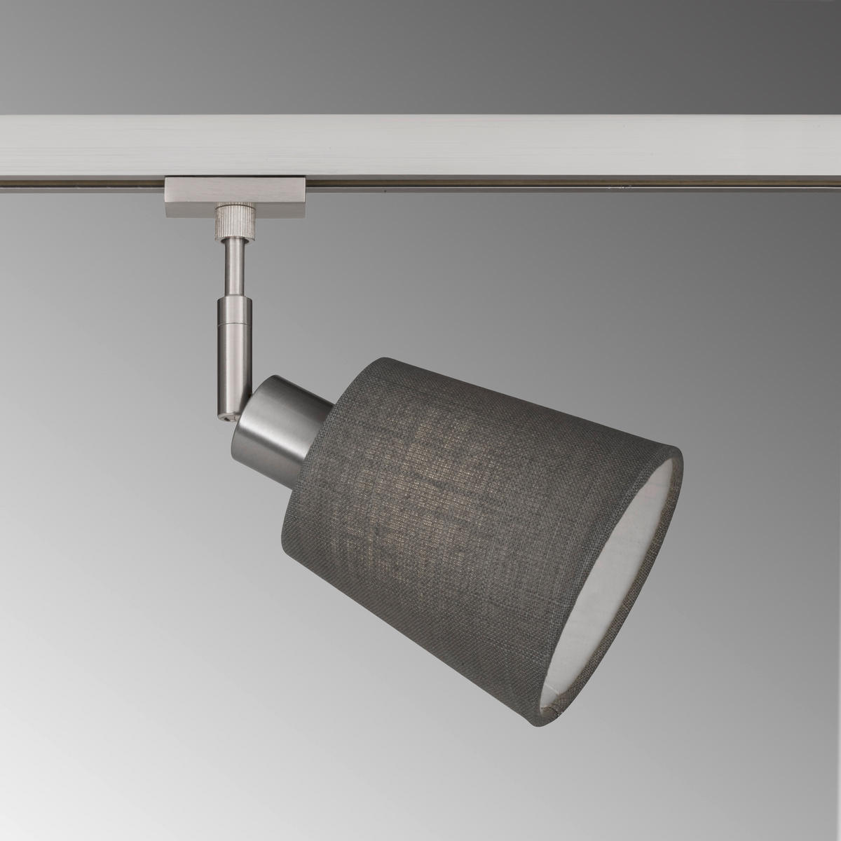 SCHIENENSYSTEM - Grau/Nickelfarben, Basics, Textil/Metall (11/23cm) - Fischer & Honsel