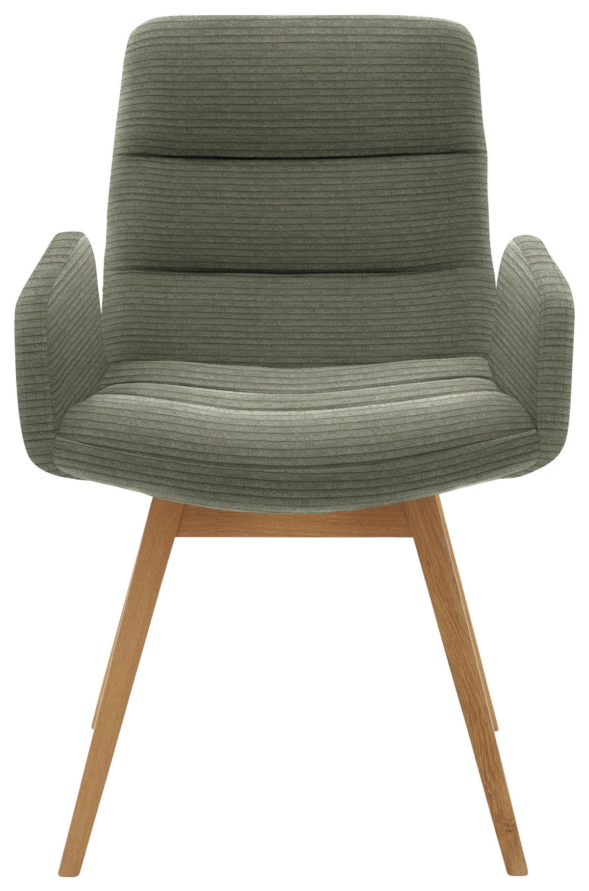 ARMLEHNSTUHL  in Cord  - Graugrün/Naturfarben, Design, Holz/Textil (61/88/66cm) - Dieter Knoll