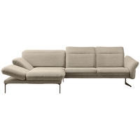 ECKSOFA in Webstoff Beige  - Anthrazit/Beige, Design, Textil/Metall (203/299cm) - Himolla