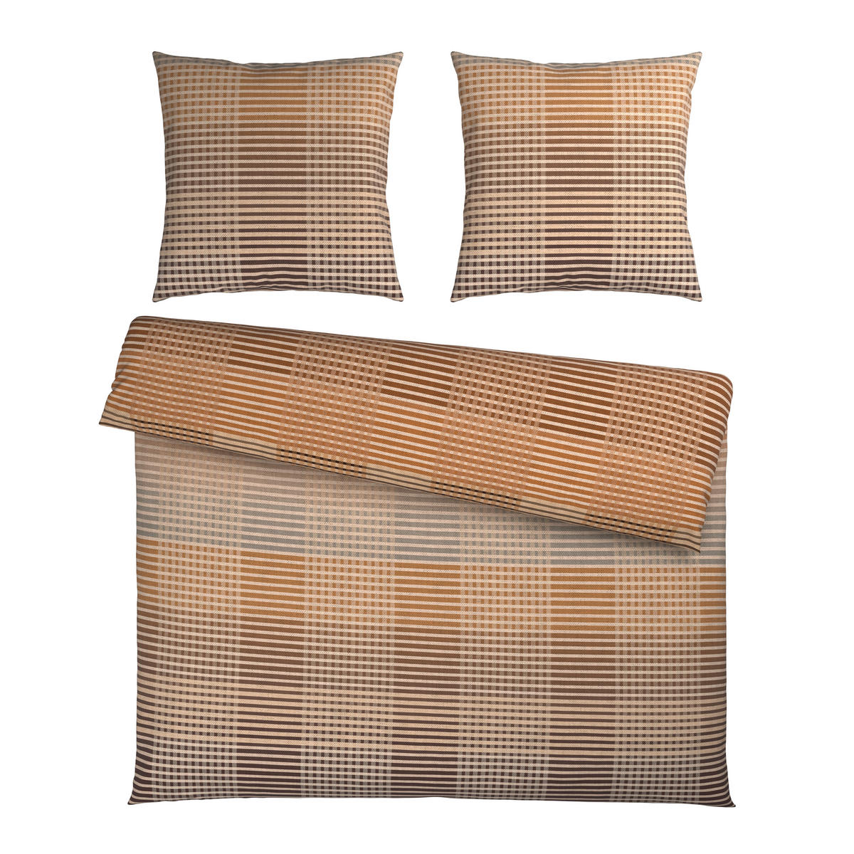 BETTWÄSCHE Flanell 200/200 cm  - Braun, Textil (200/200cm) - Novel