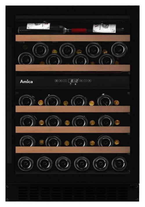 WEINKÜHLSCHRANK WK341118S  - Schwarz, MODERN, Glas/Holz (59,5/88/61,5cm) - Amica