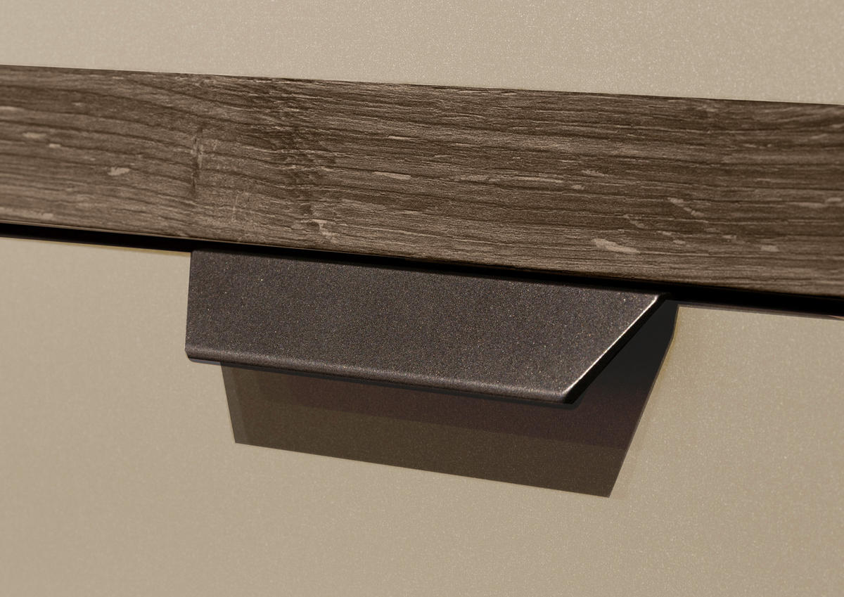 KOMMODE 96/87/41 cm  in Champagner, Eiche dunkel  - Eiche dunkel/Champagner, Modern, Holzwerkstoff/Metall (96/87/41cm) - Rauch Möbel