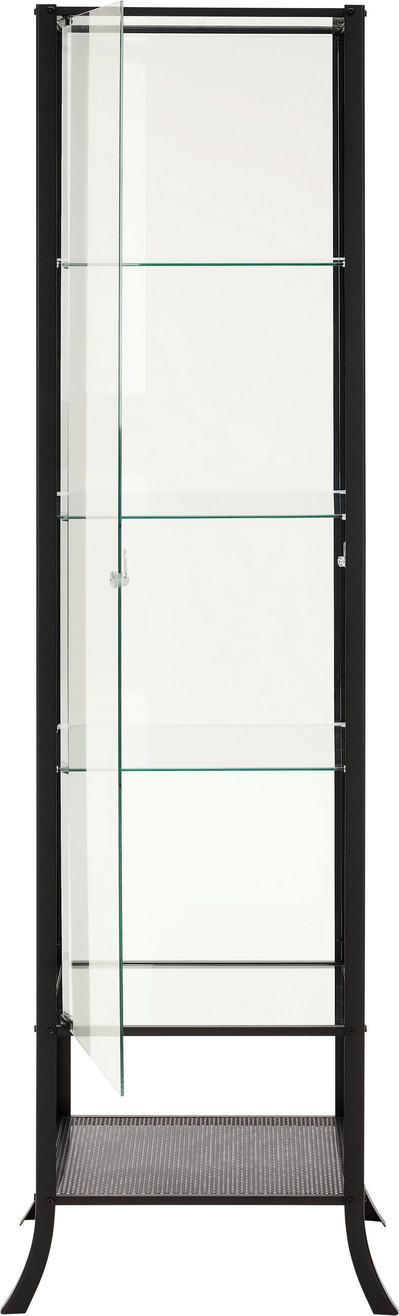 VITRINESchwarz, Transparent  - Transparent/Schwarz, Basics, Glas/Metall (45/180/40cm) - Xora