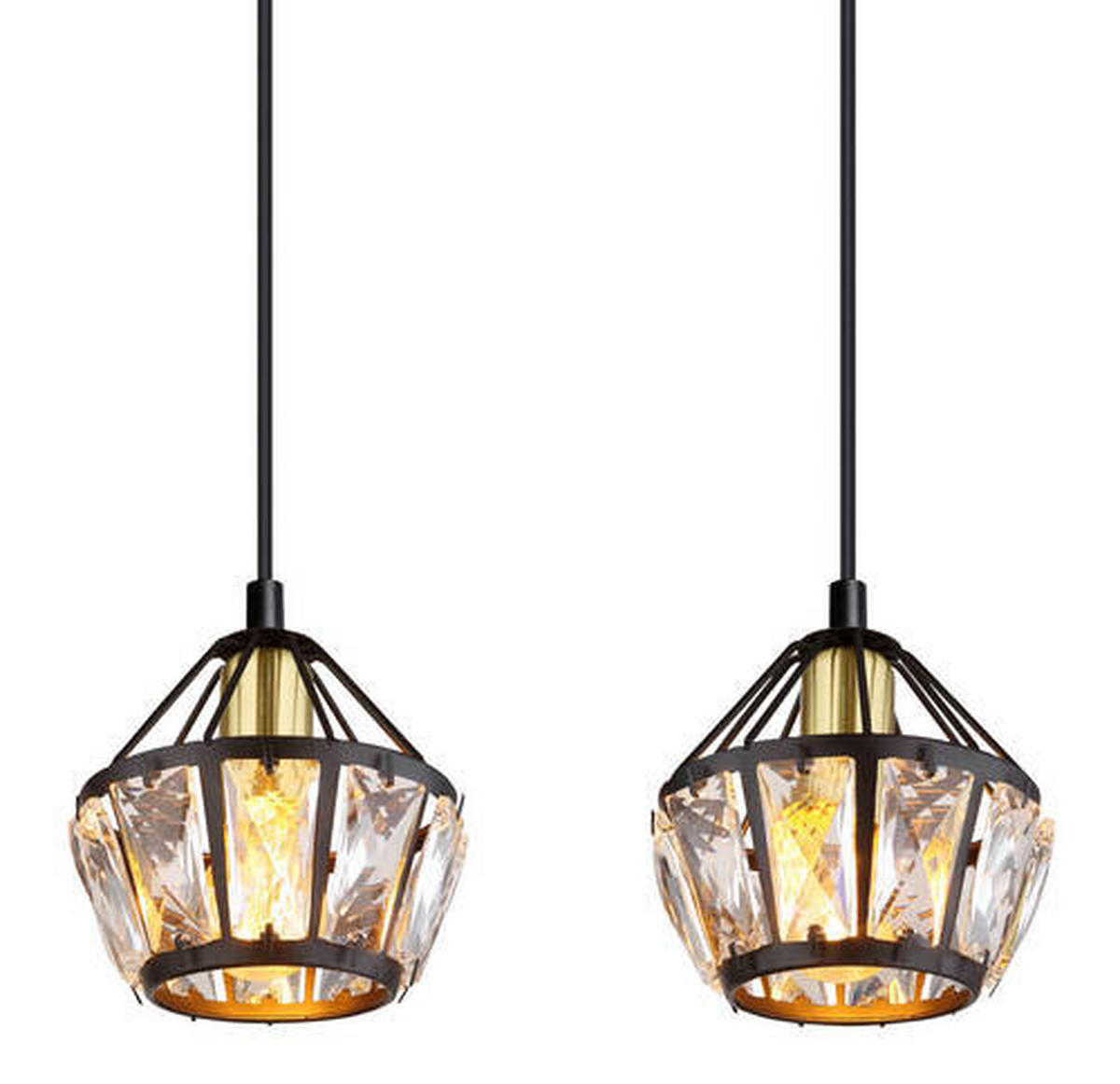 HÄNGLAMPA 73/12,5/150 cm  - klar/mässingsfärgad, Klassisk, metall/glas (73/12,5/150cm) - Globo