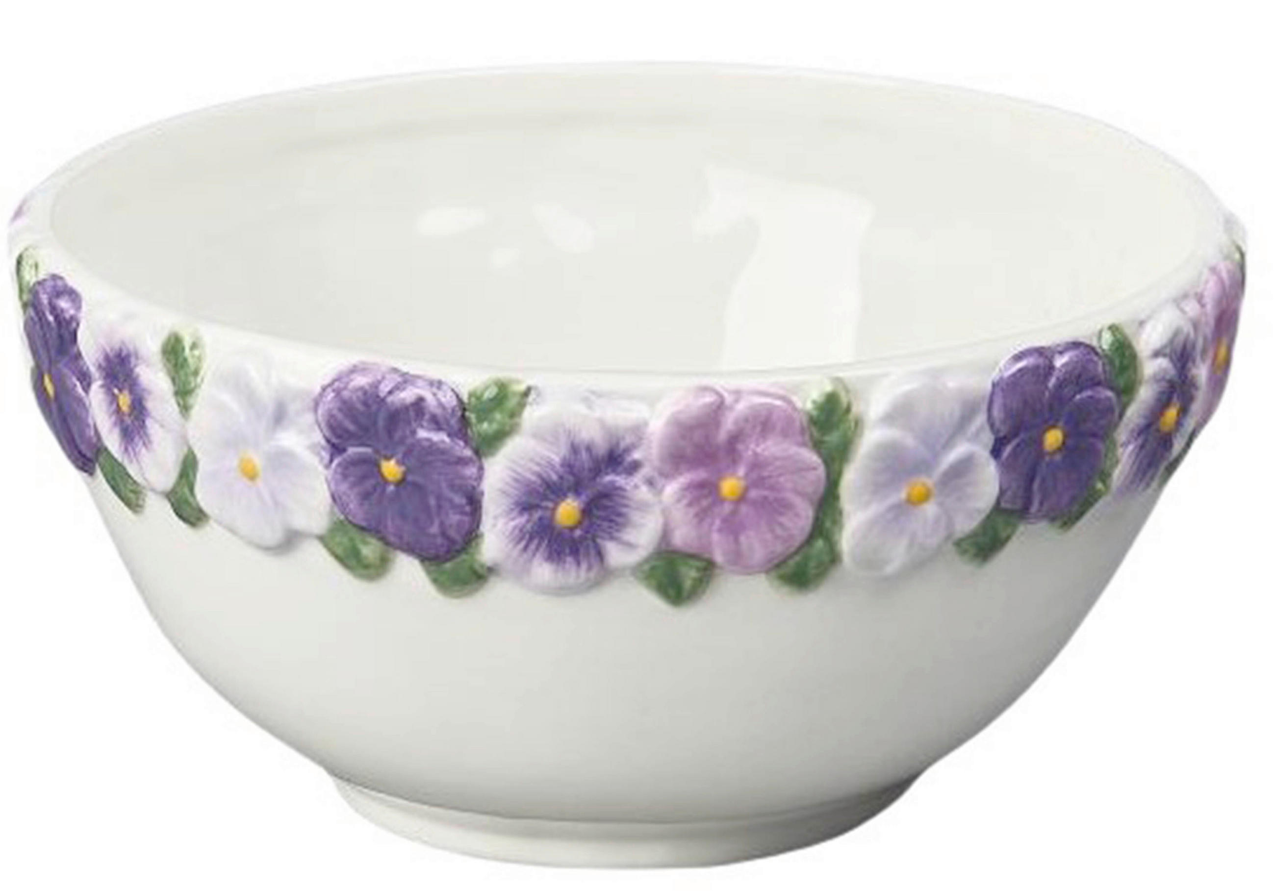 MÜSLISCHALE  - Lila/Weiß, LIFESTYLE, Keramik (16/7,5cm)