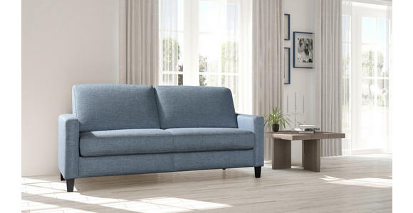 SCHLAFSOFA in Webstoff Blau, Grau  - Blau/Schwarz, Design, Holz/Textil (184/87/102cm) - Dieter Knoll