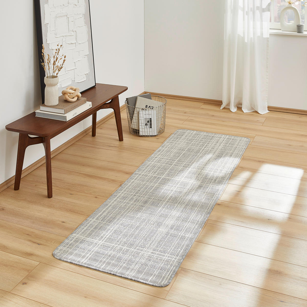 LÄUFER 67/200 cm  - Grau, KONVENTIONELL, Textil (67/200cm) - Boxxx