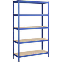 SCHWERLASTREGAL 120/200/60 cm  - Dunkelblau, Basics, Holzwerkstoff/Metall (120/200/60cm)