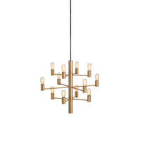 LED-HÄNGLAMPA Manola 60/50 cm  - mässingsfärgad, Klassisk, metall (60/50cm) - Belid