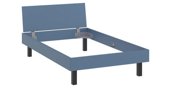 BETT 120/200 cm  in Blau  - Blau/Schwarz, Design, Holzwerkstoff/Metall (120/200cm) - Xora