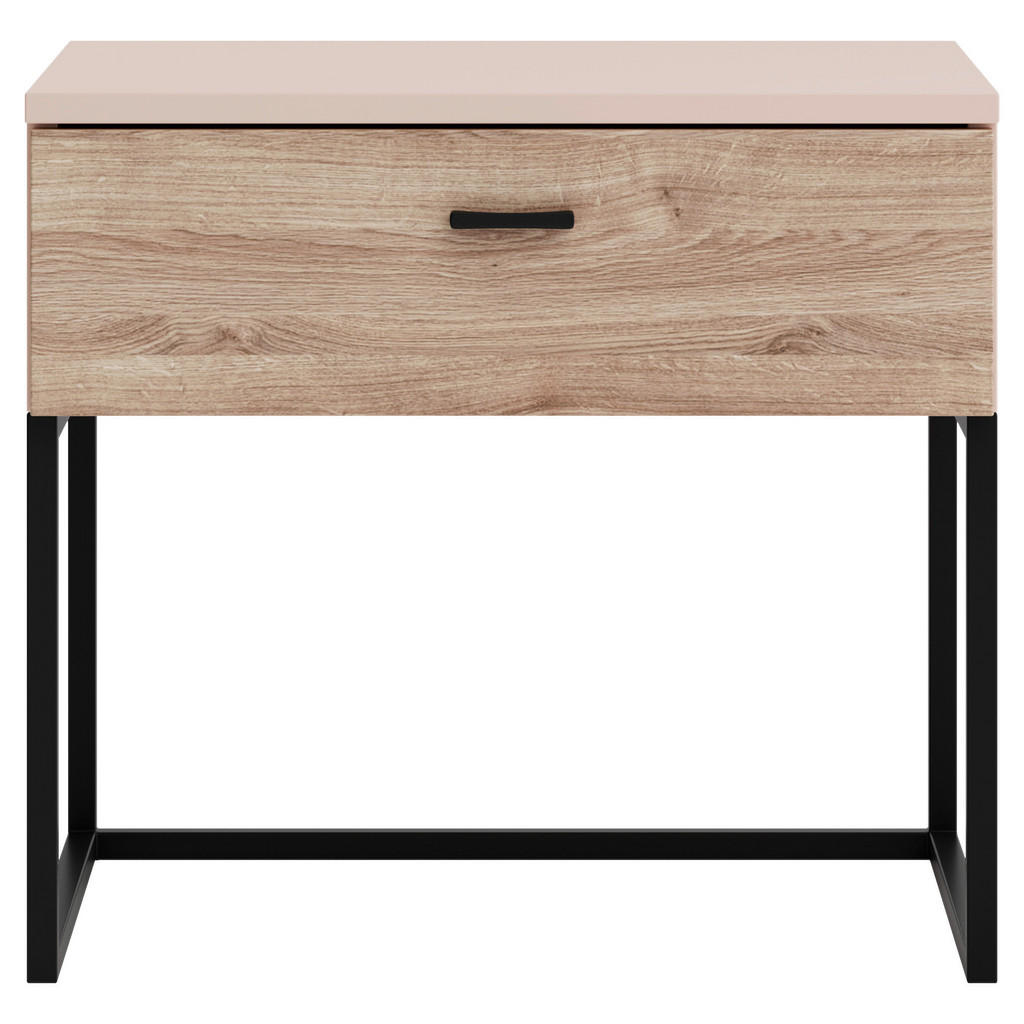 Thumbnail - Xora Nachtschrank, Eiche, Kaschmir, Metall, 1 Schublade(n) Schubladen, 50.2x46.2x42.2 cm, Soft-Close-System, Schlafzimme...