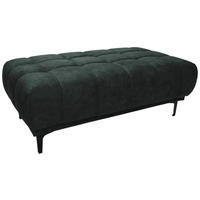 HOCKER Velours Grün  - Schwarz/Grün, Design, Textil/Metall (131/47/71cm) - Stylife
