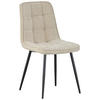 STUHL  in Eisen Leinenoptik Holz, Metall, Textil  - Beige/Schwarz, KONVENTIONELL, Holz/Textil (45/89/58cm) - MID.YOU