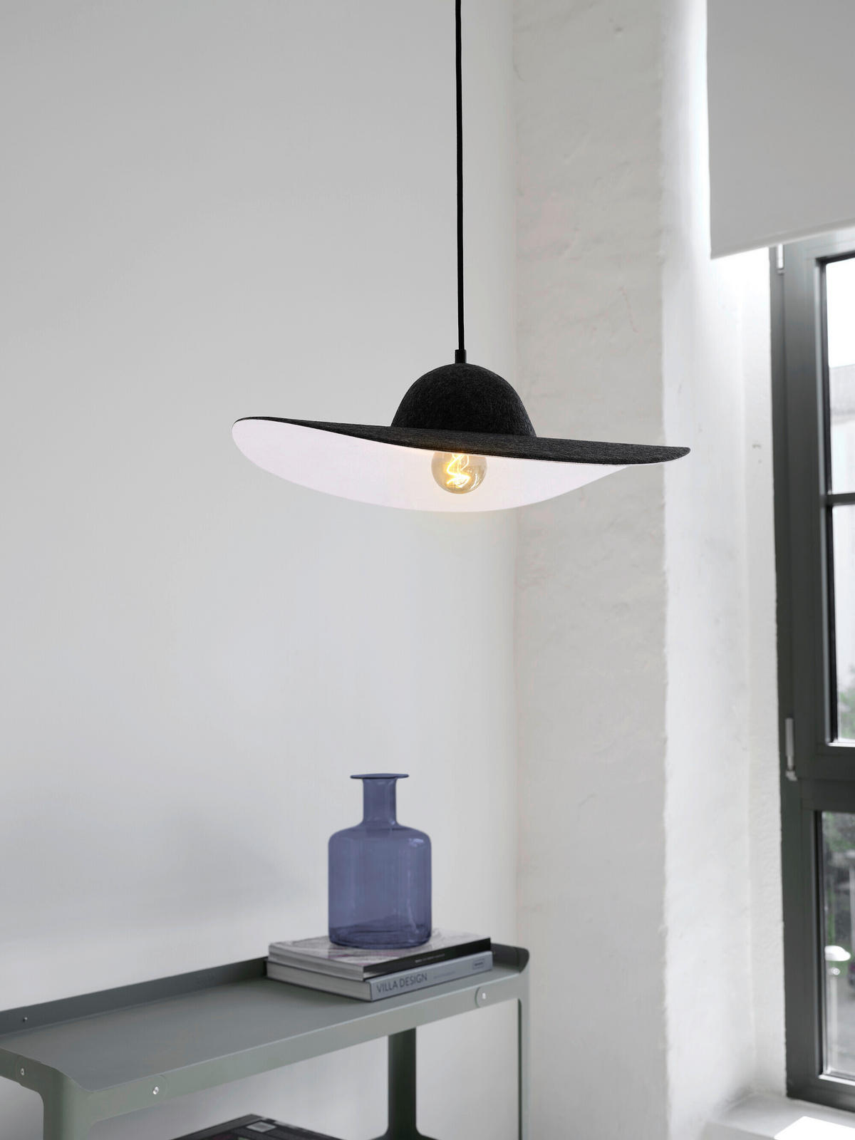 HÄNGELEUCHTE 50/150 cm  - Dunkelgrau, Basics, Textil/Metall (50/150cm) - Osram