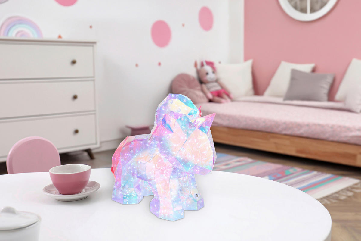 NAMIZNA LED-SVETILKA  BRONDAR   30/14/26 cm          - pink/prozorno, Basics, umetna masa (30/14/26cm) - Globo