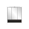 SPIEGELSCHRANK 60/64/20 cm  - Alufarben/Graphitfarben, Natur, Glas/Holzwerkstoff (60/64/20cm) - Xora