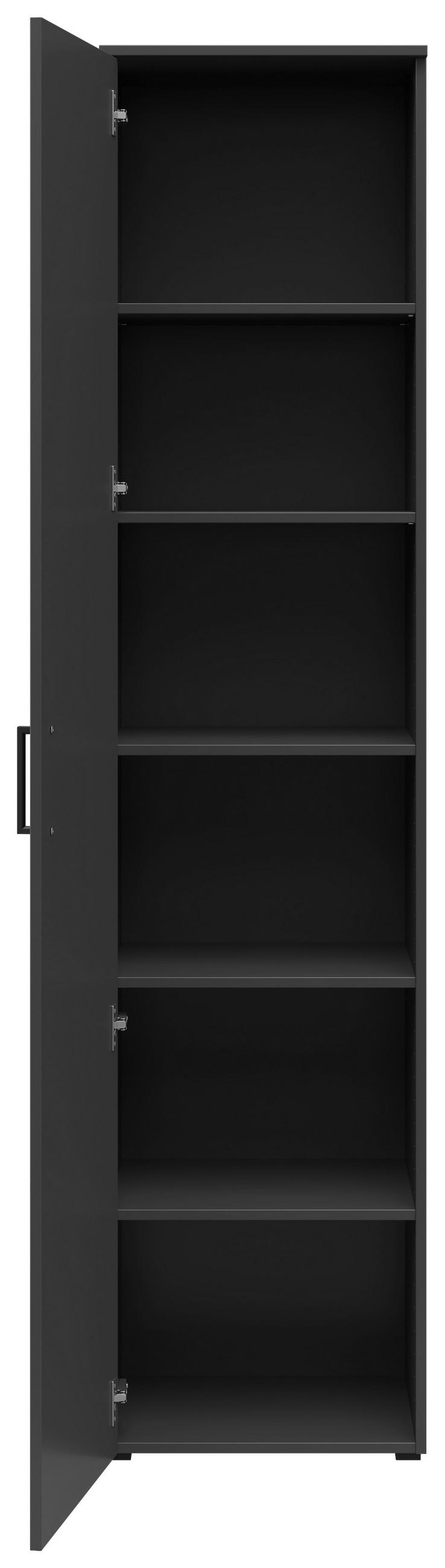 DULAP MULTIFUNCȚIONAL in grafit  - grafit/antracit, Modern, plastic/material pe bază de lemn (45/195/40cm) - Carryhome