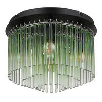 DECKENLEUCHTE  32/23 cm    - Klar/Chromfarben, LIFESTYLE, Glas/Metall (32/23cm) - Globo