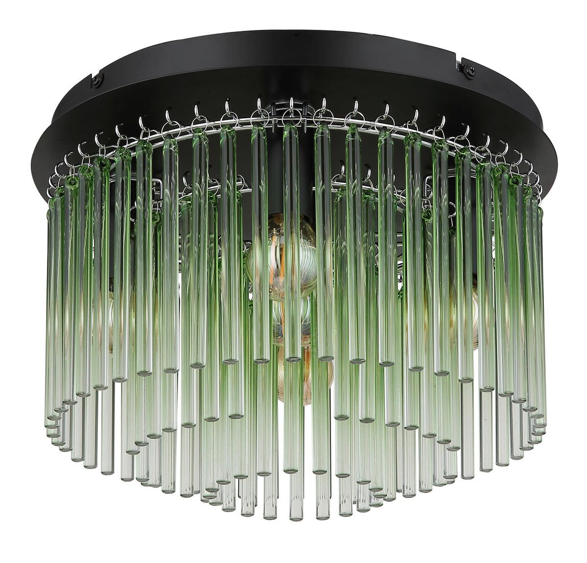 DECKENLEUCHTE  32/23 cm    - Klar/Chromfarben, LIFESTYLE, Glas/Metall (32/23cm) - Globo