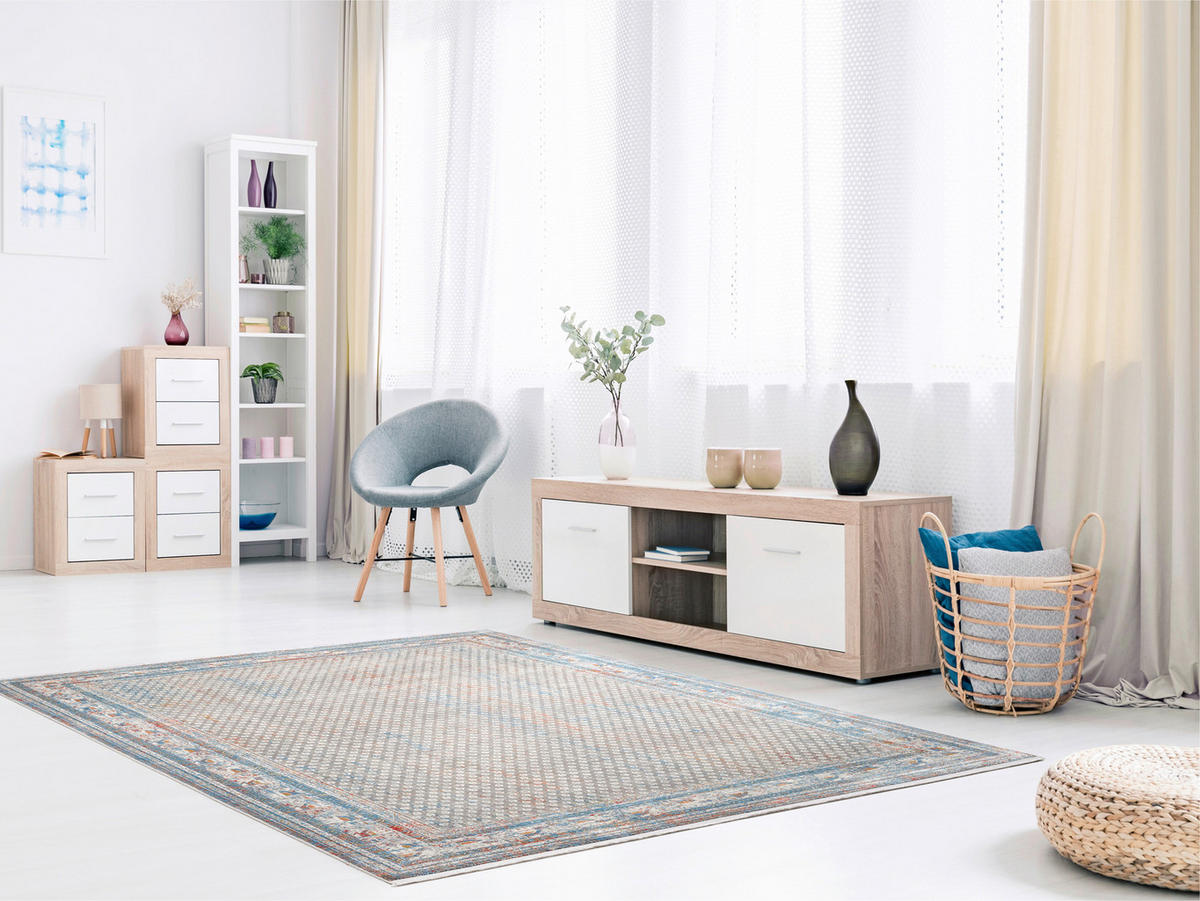 WEBTEPPICH  Wohnzimmer 67/130 cm Monza Grau, Multicolor rechteckig  - Multicolor/Grau, KONVENTIONELL, Textil (67/130cm) - Dieter Knoll